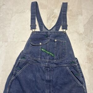 Key Imperial Overalls Blue Men 36x34 Denim Workwear Bib Repair Project